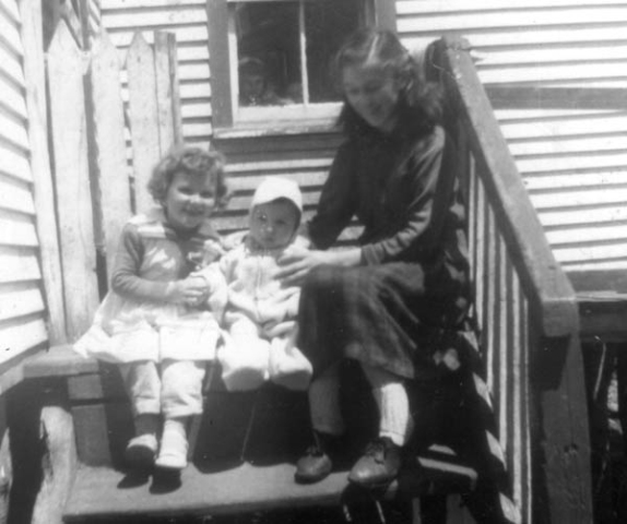 291: l-r Sandra Kerrivan, Gordon Kerrivan, Lorraine Kerrivan. (circa 1960) [courtesy of Lorraine Kerrivan]  - Sandra daughter of Leo Kerrivan &amp;amp; Sarah Norman; Gordon and Lorraine children of James Kerrivan &amp;amp; Josephine Norman